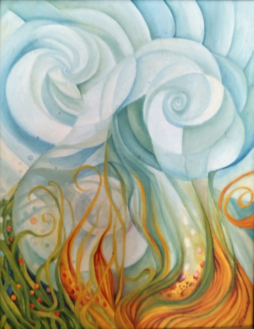 abstraction of the wind and plants