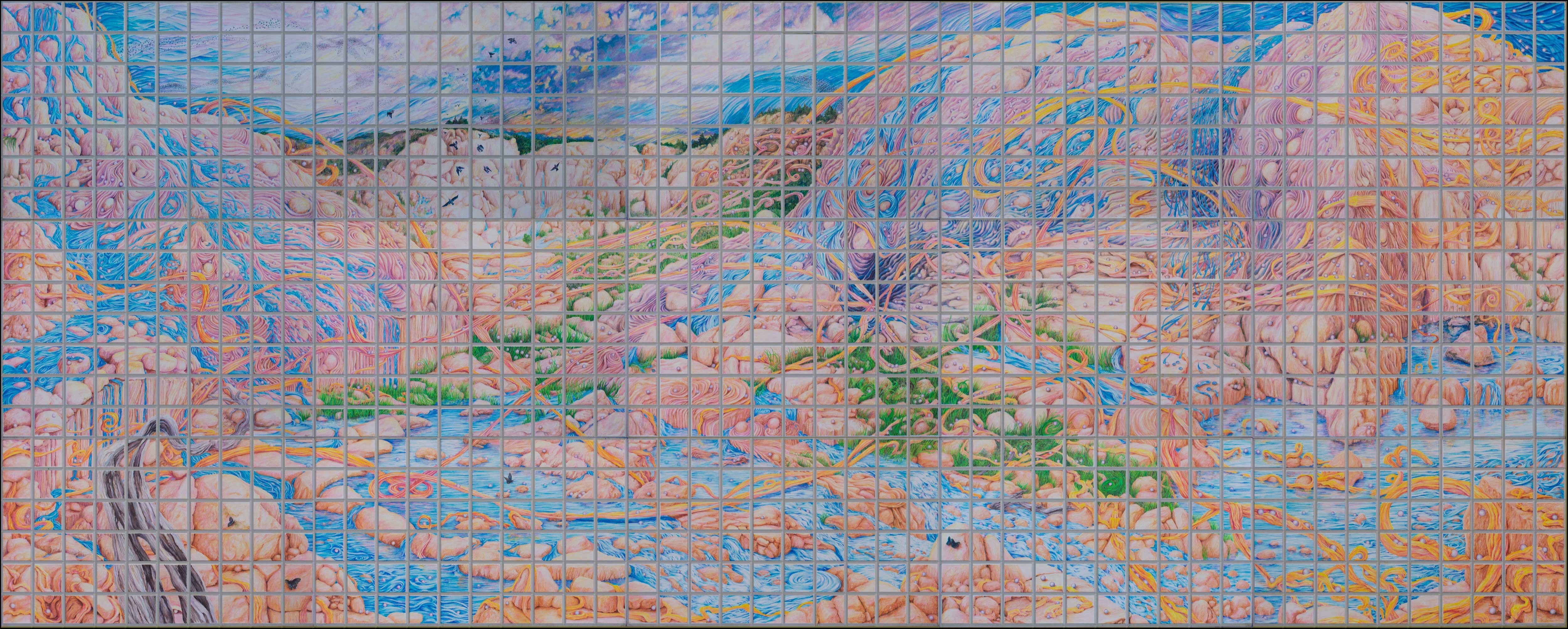 Abstract landscape painting